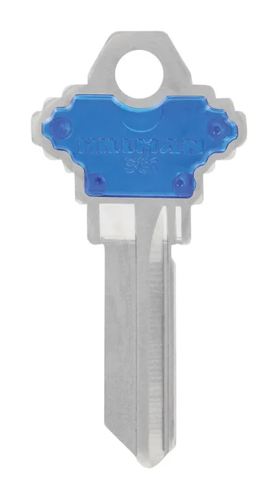 HILLMAN ColorPlus House/Office Key Blank Single Blue (Pack of 5)
