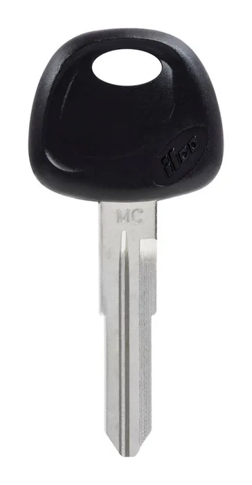 HILLMAN Traditional Key Automotive Key Blank Double For Hyundai Black/Silver (Pack of 5)