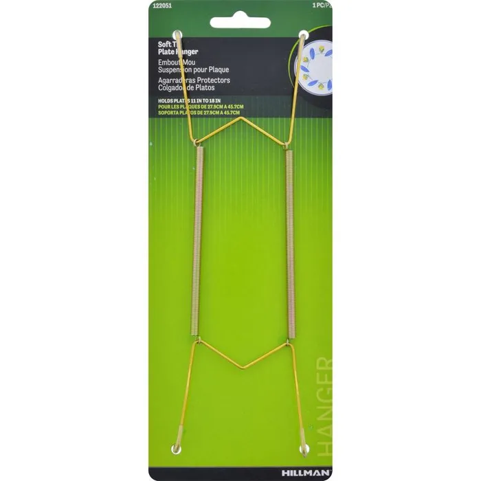 HILLMAN Brass-Plated Gold ,Plate Hanger 30 lb 1 pk (Pack of 10)