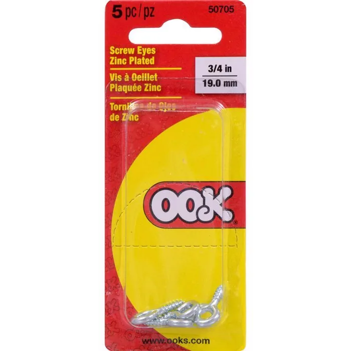 HILLMAN OOK Zinc Screw Eye 5 pk