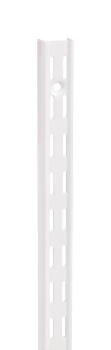 Knape & Vogt 82 Series White Steel Double Slot Bracket 14 Ga. 78 in. L