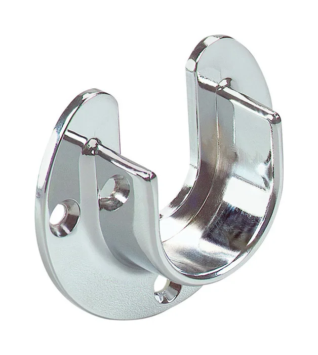 Knape & Vogt 2-1/4 in. L X 1-5/16 in. D Polished Chrome Steel Closet Rod Flange (Pack of 12)