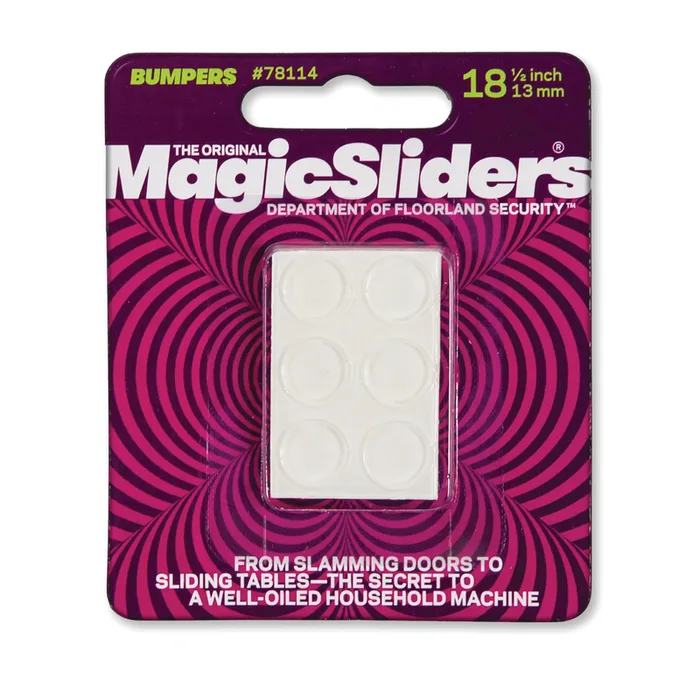Magic Sliders Vinyl Self Adhesive Bumper Pads Clear Round 1/2 in. W X 1/2 in. L 18 pk (Pack of 6)