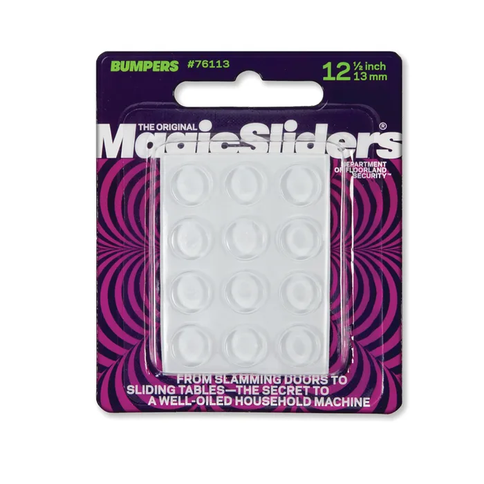 Magic Sliders Vinyl Self Adhesive Bumper Pads Clear Round 1/2 in. W X 1/2 in. L 12 pk (Pack of 6)