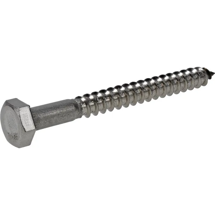 HILLMAN 1/4 in. X 2-1/2 in. L Hex Stainless Steel Lag Screw 25 pk