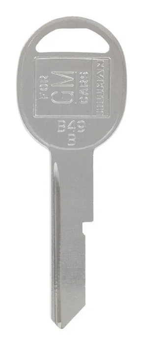 HILLMAN Traditional Key Automotive Key Blank Single For GM Silver (Pack of 10)