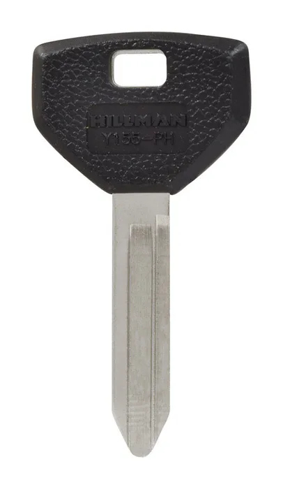HILLMAN Traditional Key Automotive Key Blank Double For Chrysler Black/Silver (Pack of 5)