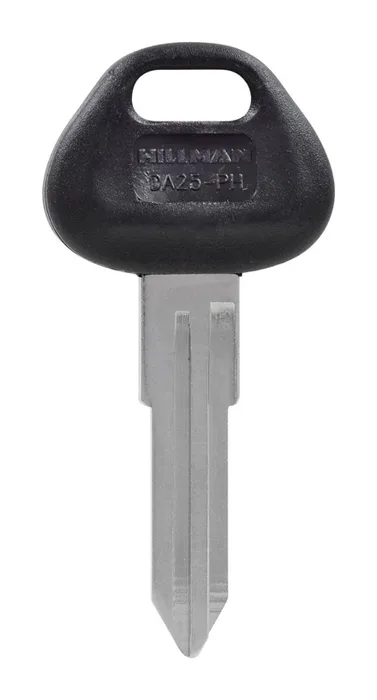 HILLMAN Traditional Key Automotive Key Blank Double For Nissan Black/Silver (Pack of 5)
