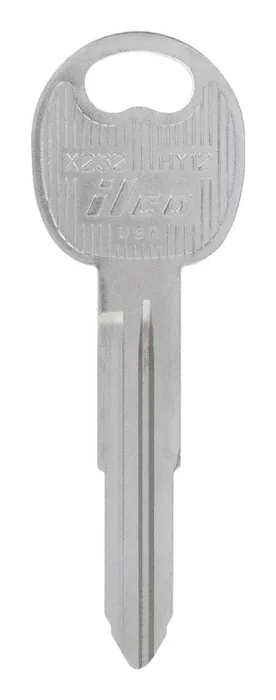 HILLMAN Traditional Key Automotive Key Blank Double For Hyundai Silver (Pack of 10)