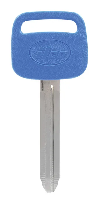 HILLMAN ColorPlus Traditional Key Motorcycle Key Blank Double For Toyota Blue/Silver (Pack of 5)
