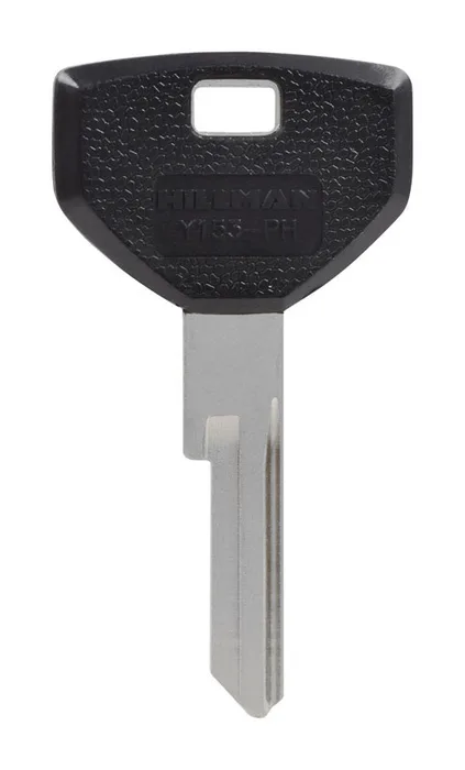 HILLMAN Traditional Key Automotive Key Blank Double For Chrysler Black/Silver (Pack of 5)