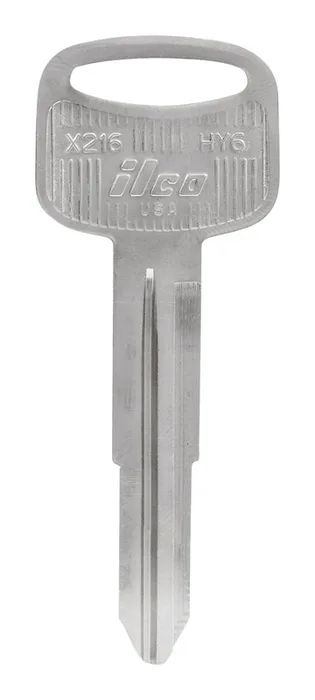 HILLMAN Traditional Key Automotive Key Blank Double For Hyundai Silver (Pack of 10)