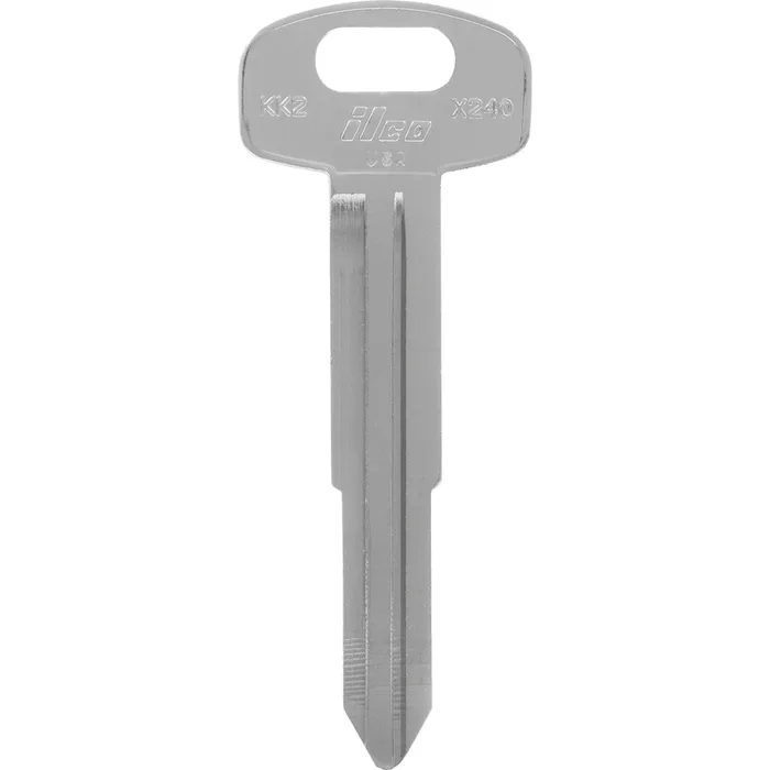 HILLMAN Traditional Key Automotive Key Blank Double For Kia Silver (Pack of 10)