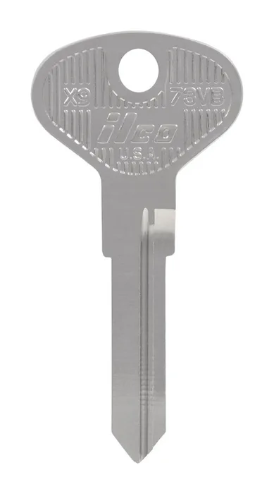 HILLMAN Traditional Key Automotive Key Blank Double For Volkswagen Silver (Pack of 10)