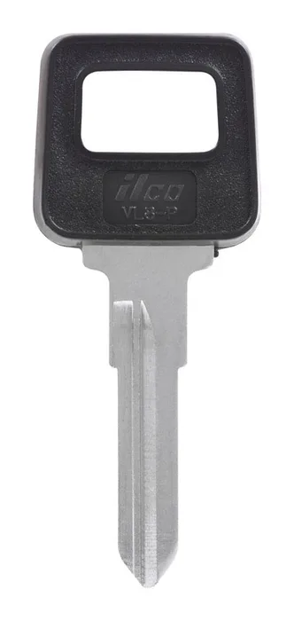 HILLMAN Traditional Key Automotive Key Blank Double For Volvo Black/Silver (Pack of 5)