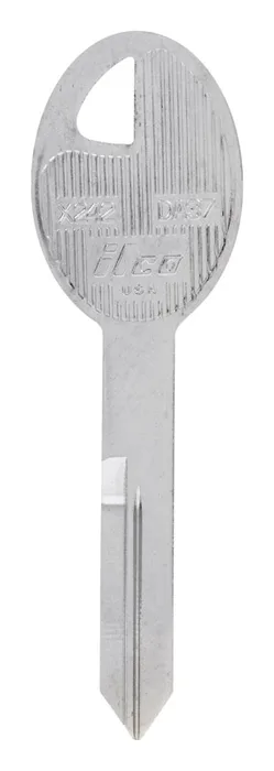 HILLMAN Traditional Key Automotive Universal Key Blank Double For Nissan Silver (Pack of 10)