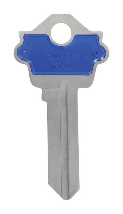 HILLMAN ColorPlus Traditional Key House/Office Key Blank Single Blue (Pack of 5)