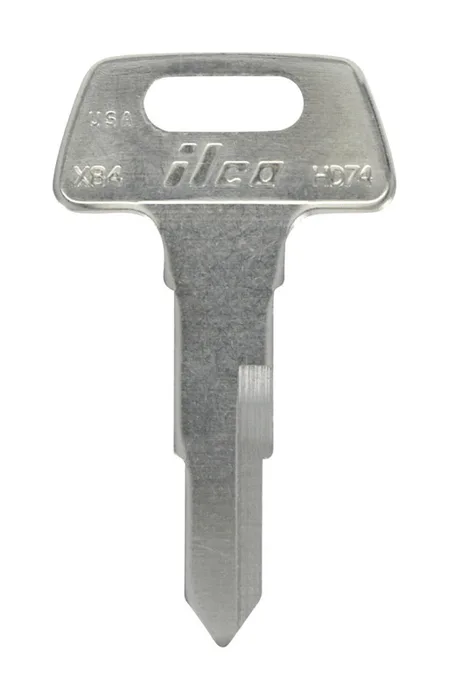 HILLMAN Traditional Key Automotive Key Blank Double For Honda Black/Silver (Pack of 10)