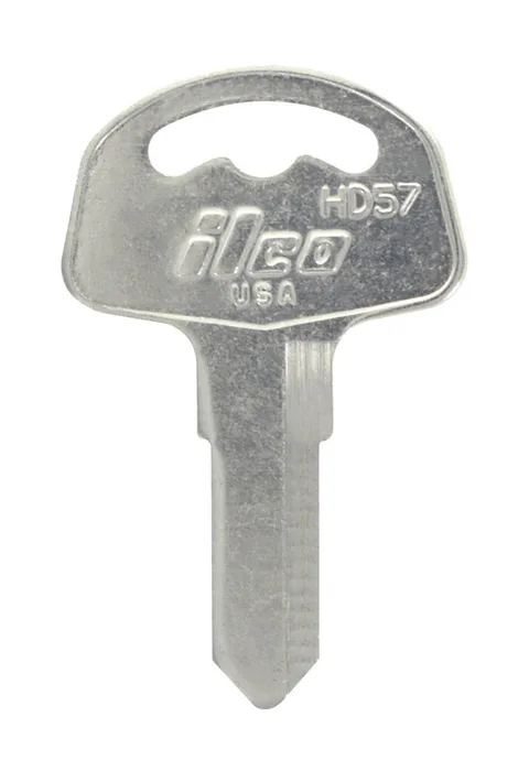 HILLMAN Traditional Key Automotive Key Blank Double For Honda Black/Silver (Pack of 10)