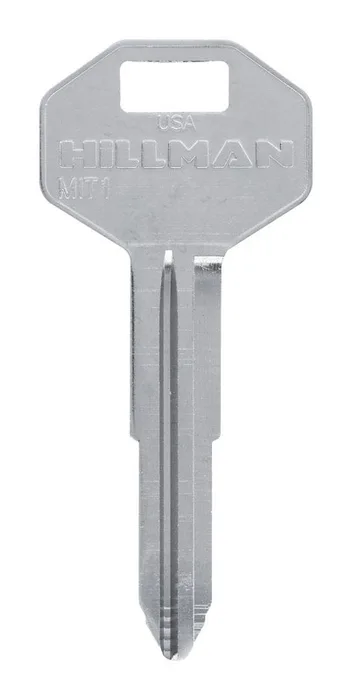 HILLMAN Traditional Key Automotive Key Blank Double For Mitsubishi Silver (Pack of 10)