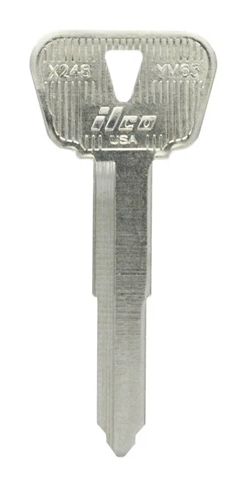HILLMAN Automotive Key Blank Double For Yamaha Black/Silver (Pack of 10)