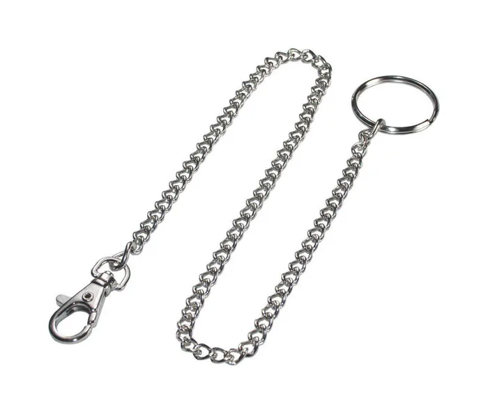 HILLMAN Metal Silver Belt Hooks/Pocket Chains Safety Chain