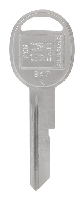 HILLMAN Traditional Key Automotive Key Blank Single For GM Silver (Pack of 10)