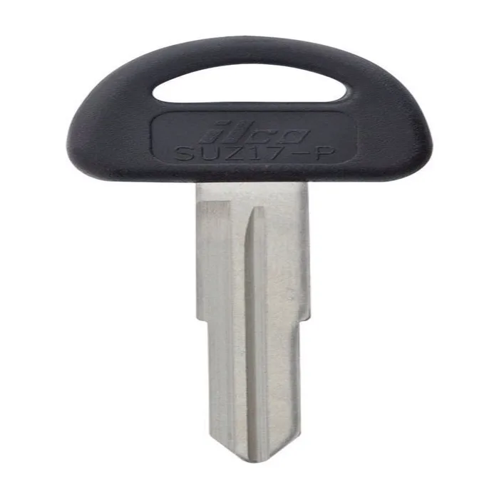 HILLMAN Traditional Key Automotive Key Blank Double For Suzuki Black/Silver (Pack of 5)