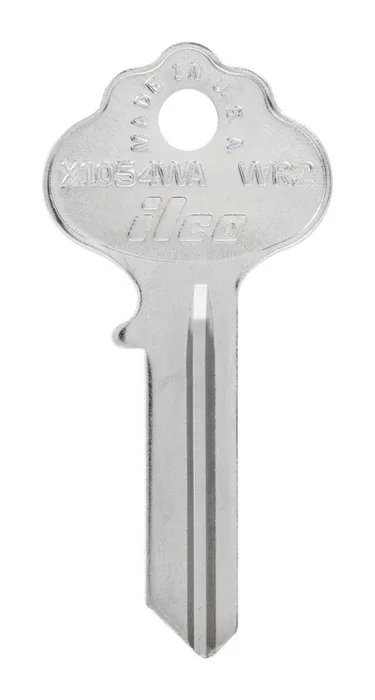 HILLMAN Traditional Key House/Office Key Blank 1054 Double Silver (Pack of 10)