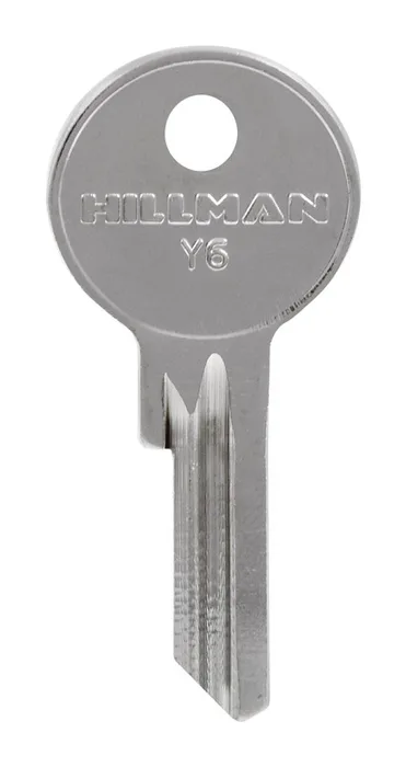HILLMAN Traditional Key Automotive Key Blank Single Black/Silver (Pack of 10)