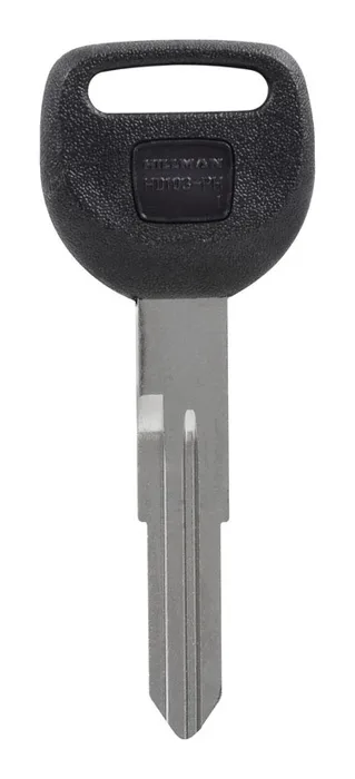 HILLMAN Traditional Key Automotive Key Blank Double For Honda Black/Silver (Pack of 5)