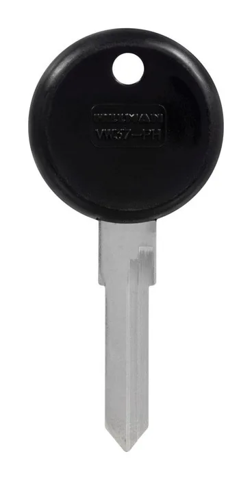 HILLMAN Traditional Key Automotive Key Blank Double For Volkswagen Black/Silver (Pack of 5)