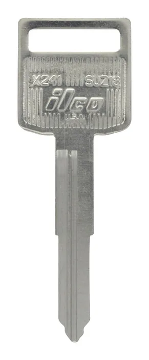HILLMAN Traditional Key Motorcycle Key Blank Double For Suzuki Silver (Pack of 10)