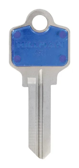 HILLMAN ColorPlus Traditional Key House/Office Key Blank Single Blue (Pack of 5)