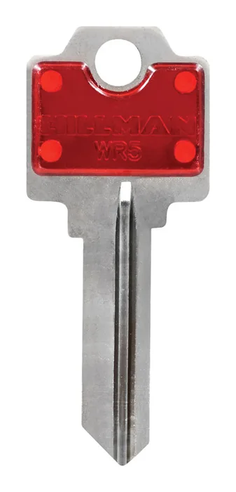 HILLMAN ColorPlus Traditional Key House/Office Key Blank Single Red (Pack of 5)