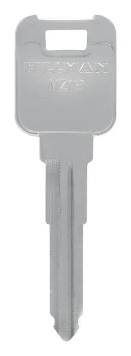 HILLMAN Traditional Key Automotive Key Blank Double For Mazda Silver (Pack of 10)