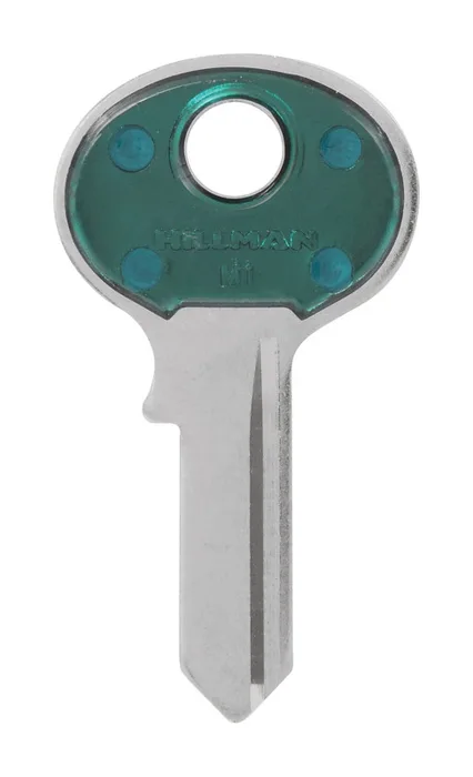 HILLMAN ColorPlus Traditional Key Padlock Key Blank Single Green/Silver (Pack of 5)