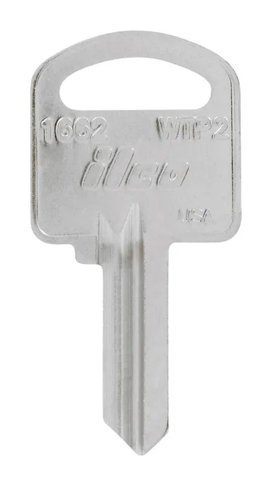 HILLMAN Traditional Key House/Office Key Blank 1662 Double For Yale Locks Silver (Pack of 10)