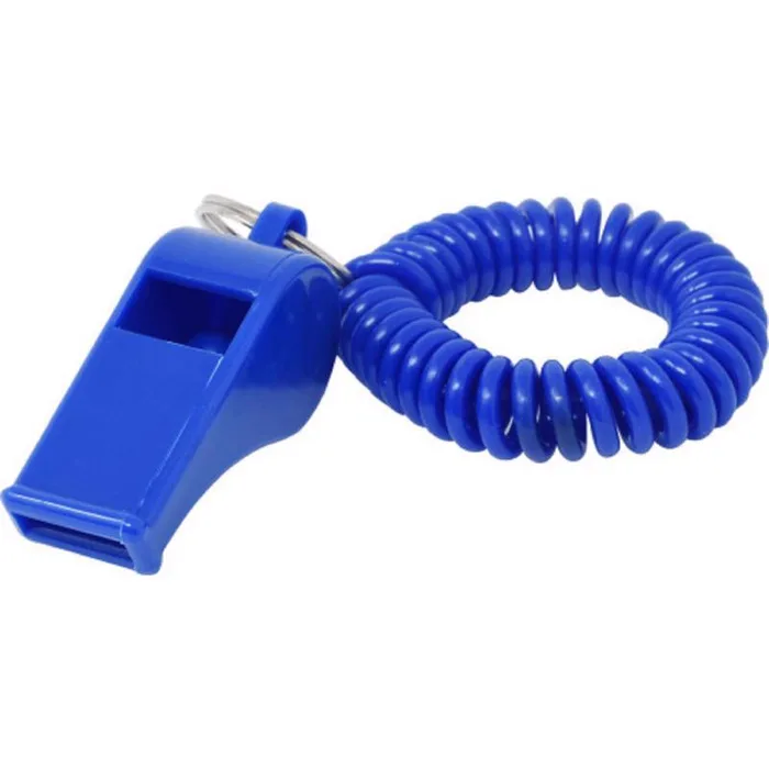 HILLMAN Plastic Assorted Sporting Whistle Wrist Coil Keychain (Pack of 24)