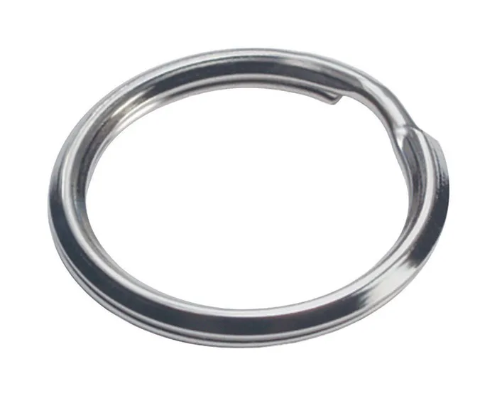 HILLMAN Tempered Steel Silver Split Rings/Cable Rings Key Ring (Pack of 50)