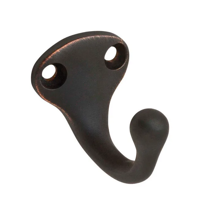 Ives Small Aged Bronze Aluminum 1-1/4 in. L Garment Hook 35 lb 1 pk (Pack of 20)