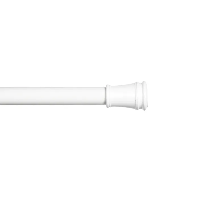 Kenney White Traditional/Transitional Tension Rod 28 in. L X 48 in. L
