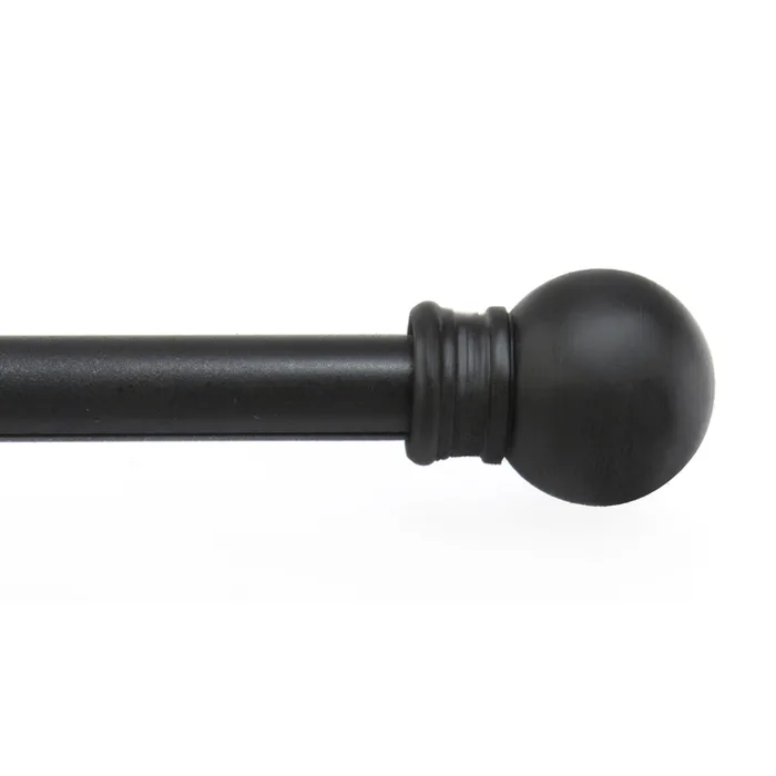 Kenney Black Traditional/Transitional Cafe Rod 48 in. L X 84 in. L