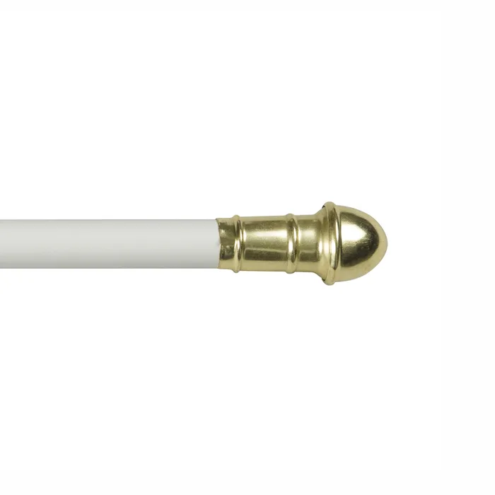 Kenney White Traditional/Transitional Cafe Rod 28 in. L X 48 in. L
