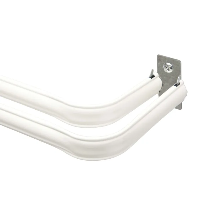 Kenney White Traditional/Transitional Curtain Rod 28 in. L X 48 in. L