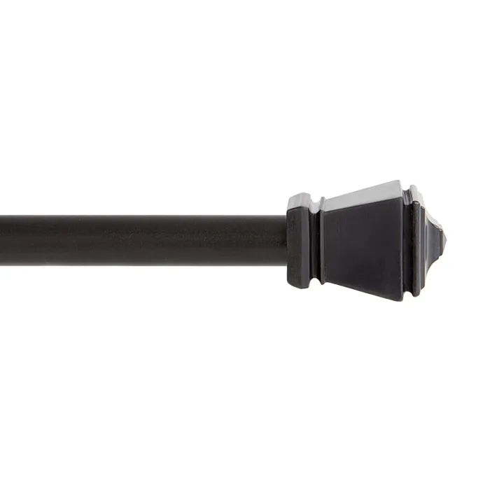 Kenney Black Traditional/Transitional Cafe Rod 48 in. L X 84 in. L