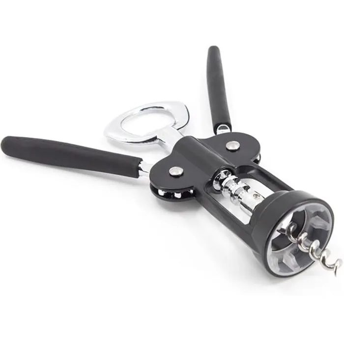 Farberware Black/Silver Plastic/Stainless Steel Wing Corkscrew