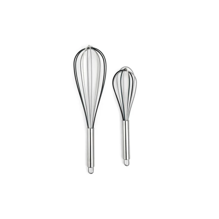 Core Kitchen Gray Silicone/Stainless Steel Whisk Set