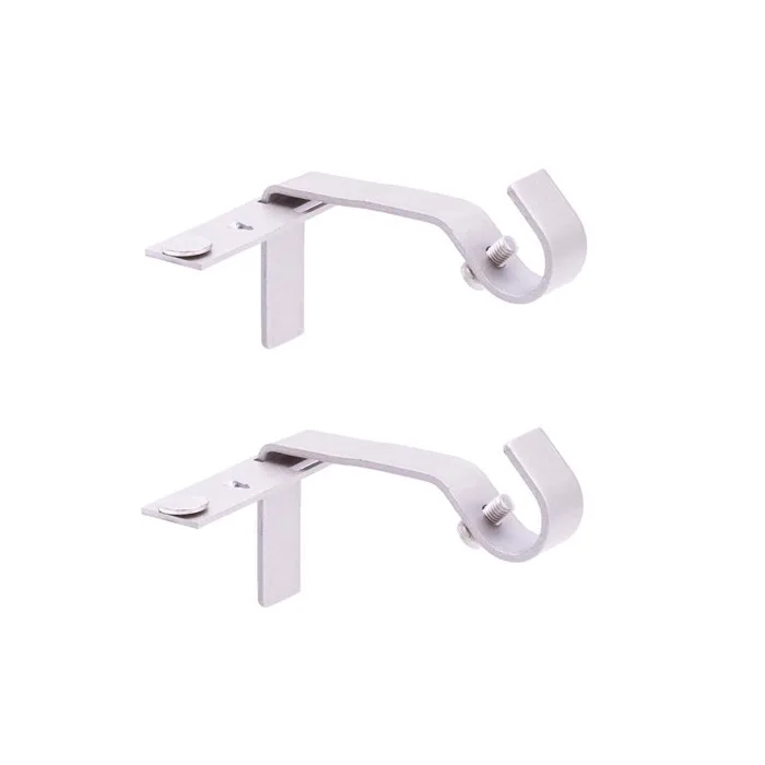 Kenney Fast Fit Brushed Nickel Silver Modern/Contemporary Curtain Rod Bracket 5/8 in. L