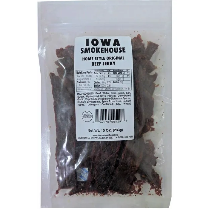IOWA SMOKEHOUSE Original Beef Jerky 10 oz Packet (Pack of 6)
